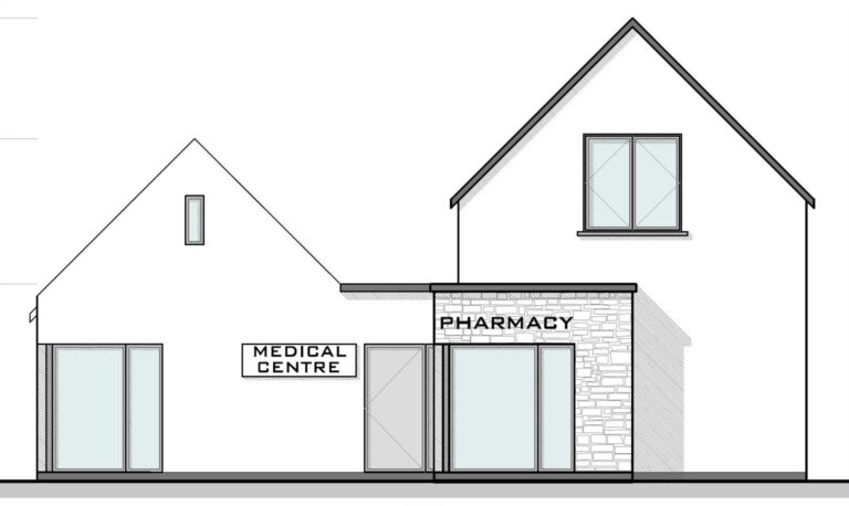 Architects Drawing of Medical Units to let in Caragh Village Kildare